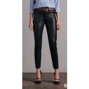 Rag & Bone Simone Lamb Leather Skinny Jeans Black